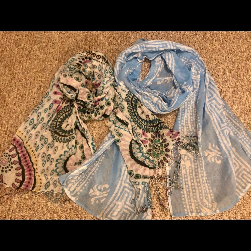 2 boho scarves